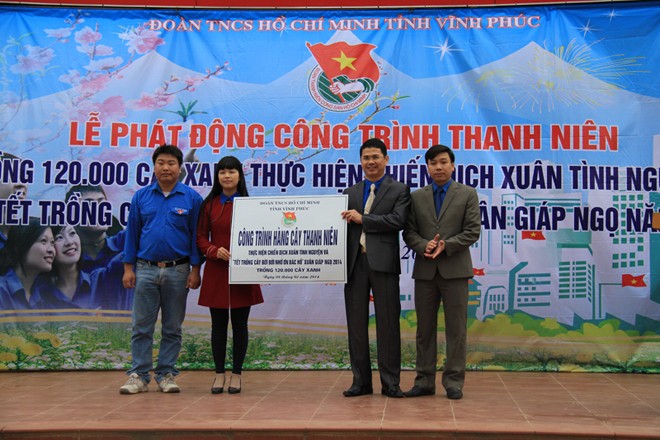 Tuổi trẻ Vĩnh Phúc ra quân Tết trồng cây - ảnh 3